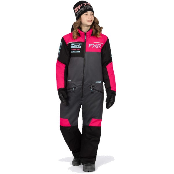 Ensemble de Motoneige Revo Junior Gris/Rose de face