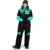 Ensemble de Motoneige Revo Junior Noir/Menthe de face