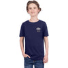 T-Shirt Worldwide Premium Junior Bleu, de face