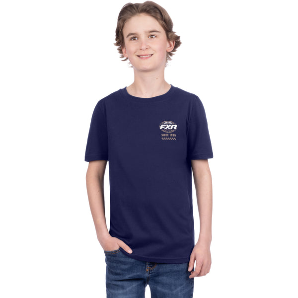 T-Shirt Worldwide Premium Junior Bleu, de face