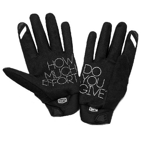 Gants de Motocross Brisker Noir/Gris, Paume