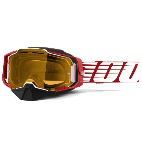 Masque 100% Goggles Armega Nuclear Citrus avec lentille transparente