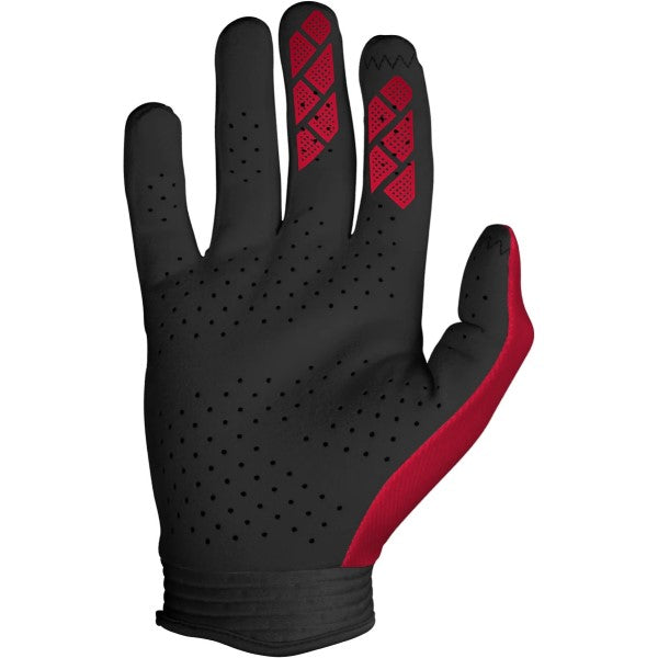 Gants de Motocross Zero Contour Rouge intérieur
