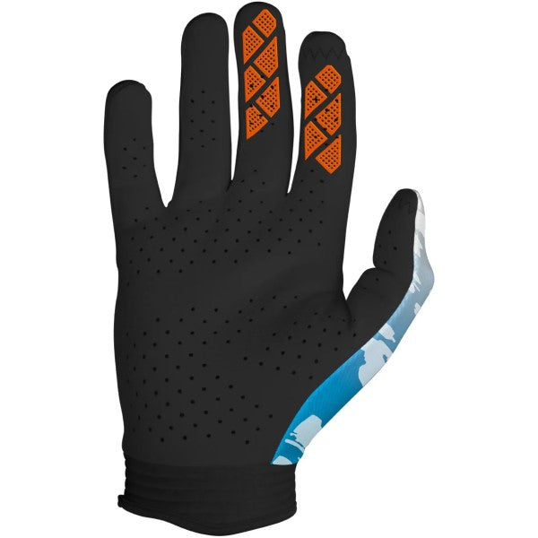Gants de Motocross Zero Clash Haute-Bleu/Noir intérieur