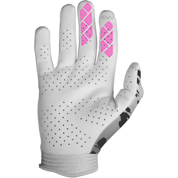 Gants de Motocross Zero Clash Haute-Rose/Blanc intérieur