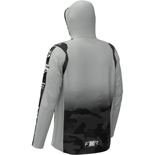 Coton Ouaté Tournament Air UPF Pullover Camo Gris de dos