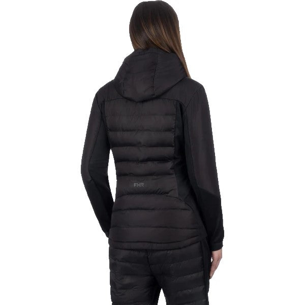 Manteau Matelassé Phoenix Femme FXR Noir, de dos