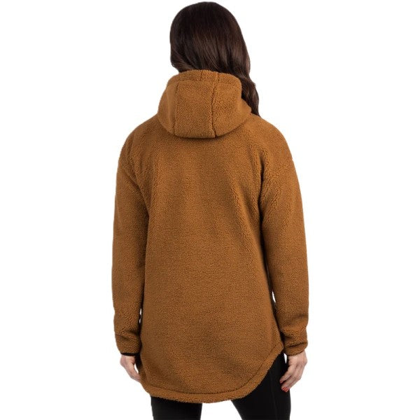 Manteau Sapphire Sherpa Femme Brun, Dos