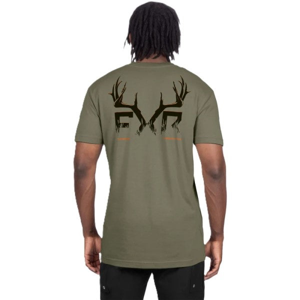 T-Shirt Antler Premium Vert, Dos