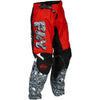 Pantalon de Motocross Kinetic Mutant Junior/fly/rouge noir, de profil