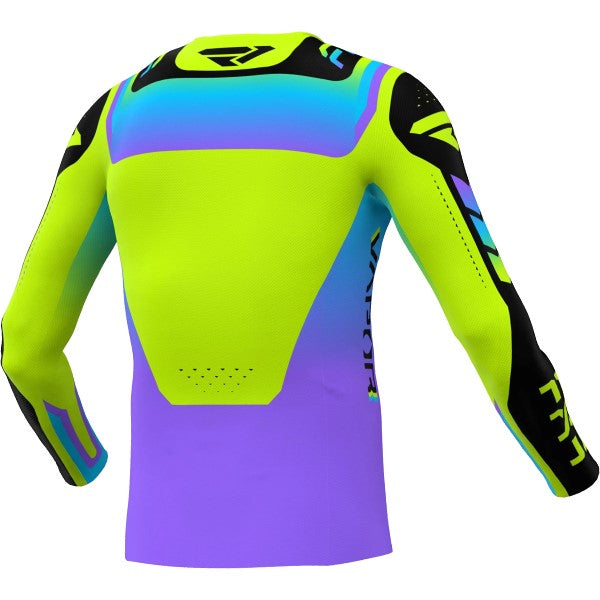 Chandail de Motocross Vapor Air Jaune/Multicolore incliné de dos