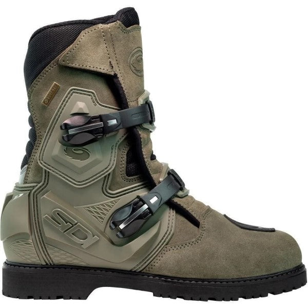 Bottes de Moto Mid Adventure 2 Gore-Tex Vert Mat paire de droite