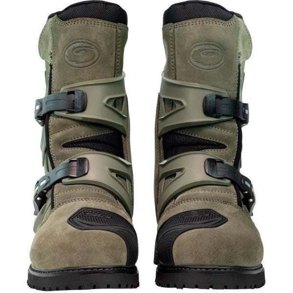 Bottes de Moto Mid Adventure 2 Gore-Tex Vert Mat en paire de face