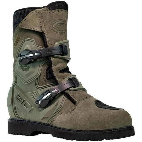 Bottes de Moto Mid Adventure 2 Gore-Tex Vert Mat incliné de gauche