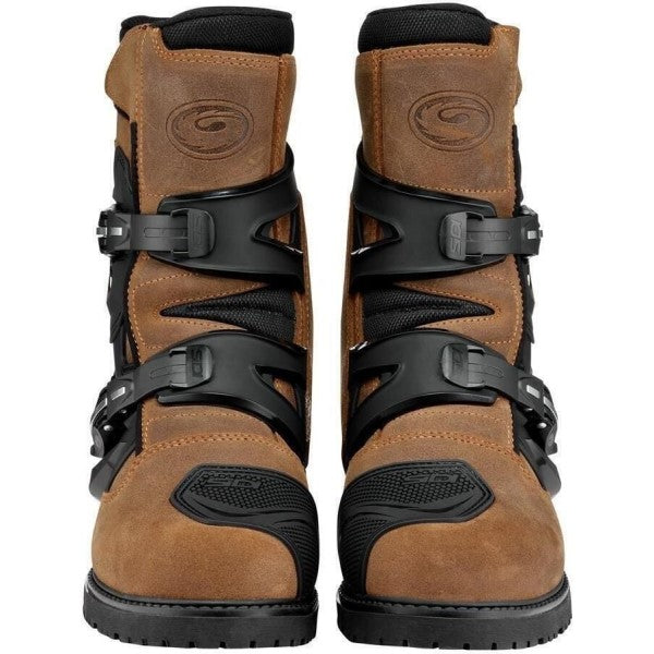 Bottes de Moto Mid Adventure 2 Gore-Tex Brun en paire de face