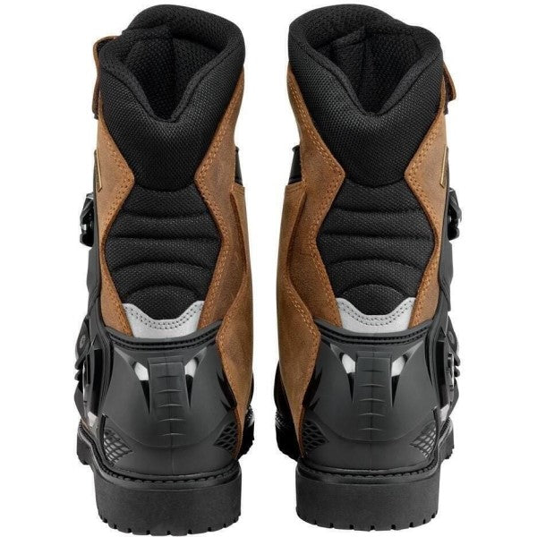 Bottes de Moto Mid Adventure 2 Gore-Tex Brun en paire de dos