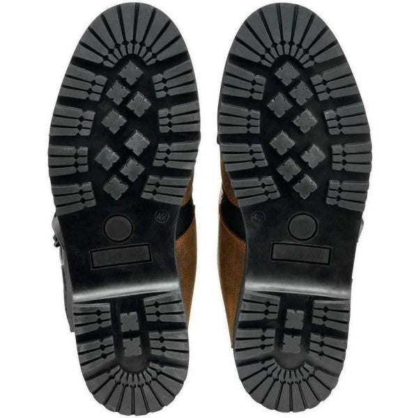 Bottes de Moto Mid Adventure 2 Gore-Tex Brun en paire de dessous