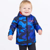 Manteau Ride Reversible enfant bleu camo rouge, en face 