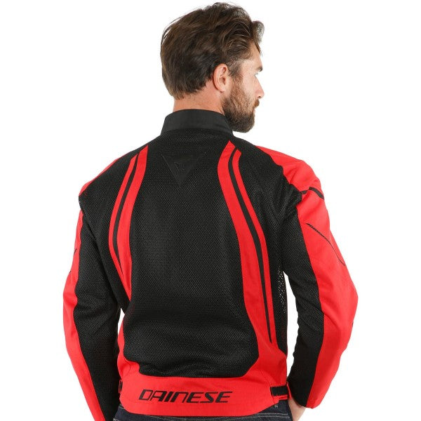 Manteau de Moto Dainese Air Crono 2 Rouge_Noir Modèle Dos