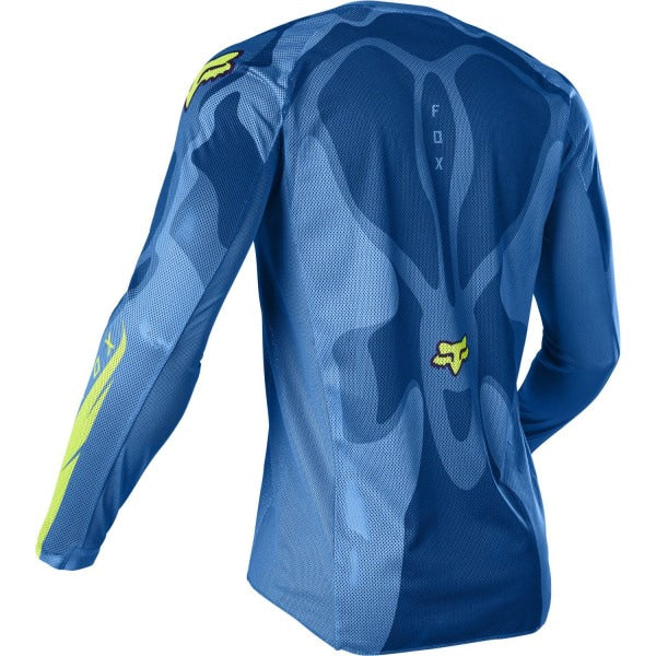 Chandail de Motocross Airline Exo Bleu/Jaune. Dos