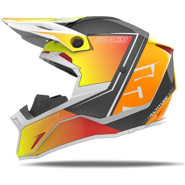 Casque de Snowcross Altitude 2.0 Carbon Orange/Jaune de droite