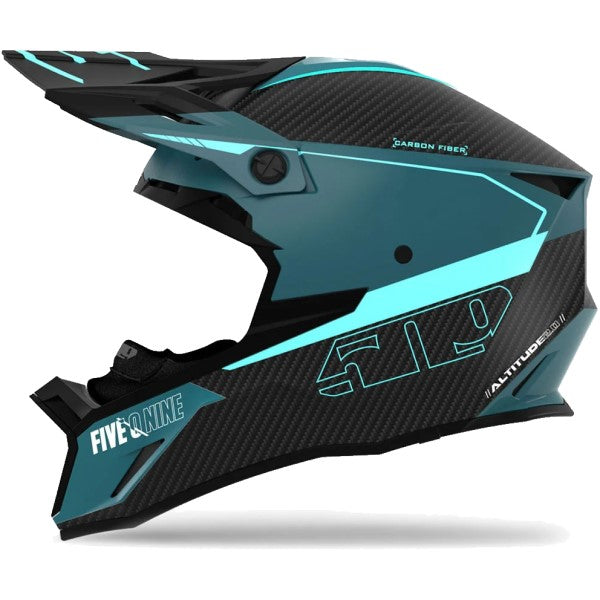 Casque de Snowcross Altitude 2.0 Carbon Noir/Bleu de droite