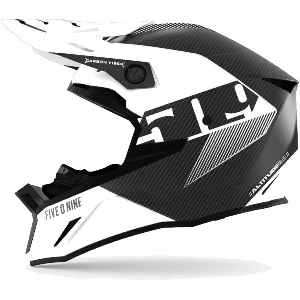 Casque de Snowcross Altitude 2.0 Carbon Noir/Blanc de droite