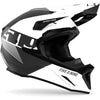 Casque de Snowcross Altitude 2.0 Carbon Noir/Blanc incliné de gauche