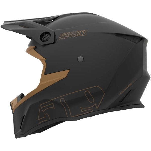 Casque de Snowcross Altitude 2.0 Noir/Brun incliné de dos