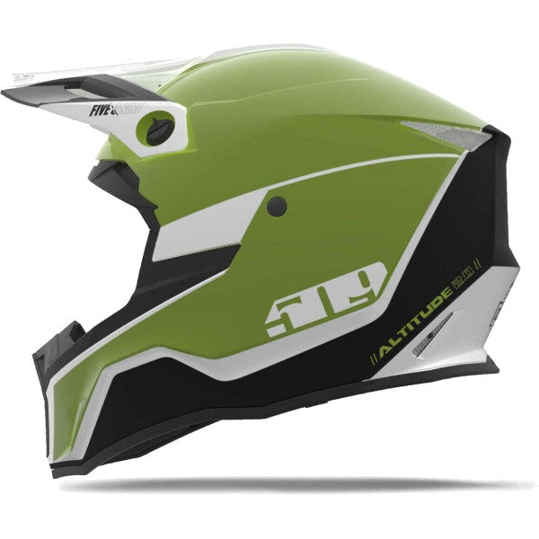 Casque de Snowcross Altitude 2.0 Vert/Blanc incliné de dos