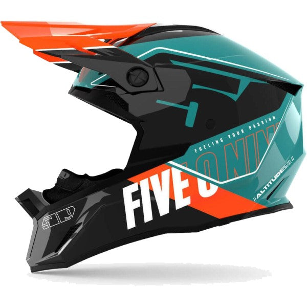 Casque de Snowcross Altitude 2.0 Bleu/Orange de droite