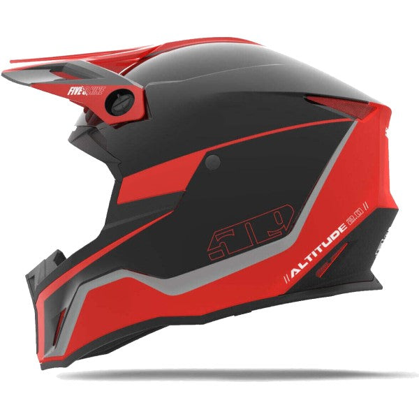 Casque de Snowcross Altitude 2.0 Noir/Rouge incliné de dos