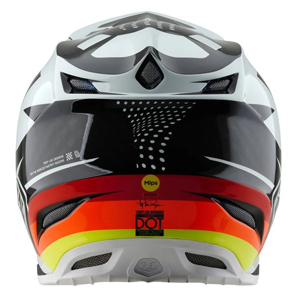 Casque de Motocross SE5 Carbone Optic Troy Lee Designs noir, arrière