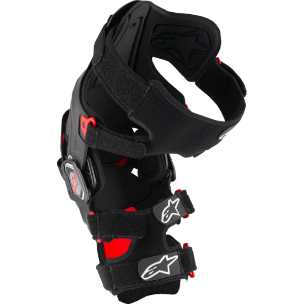 Protège-Genoux de Motocross RK-7 Plasma Alpinestars noir et rouge, arrière