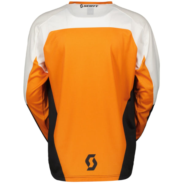 Chandail de Motocross Evo Track Scott noir et orange, de dos