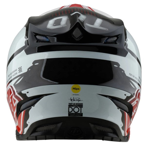 Casque de Motocross SE5 Carbone Drip MIPS Troy Lee Designs noir, arrière
