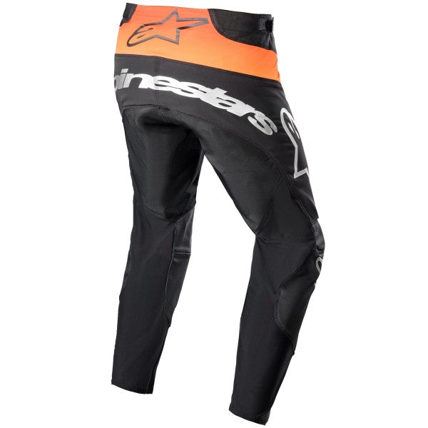 Pantalon de Motocross Techstar Sein Alpinestars noir et orange, de dos