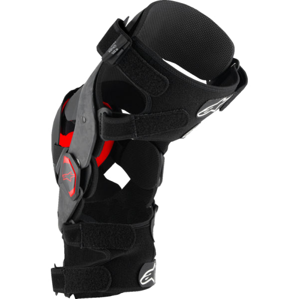 Protège-Genoux de Motocross Supertech RK-10 Plasma Alpinestars noir et rouge, arrière