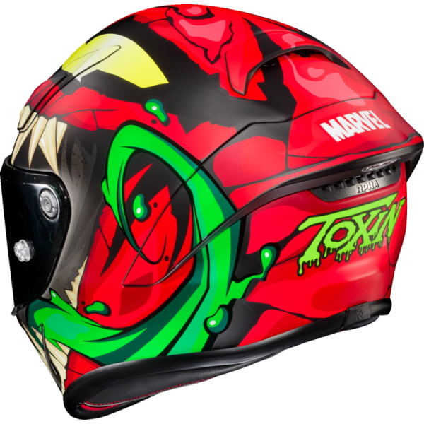 Casque Intégral de Moto RPHA 1 Toxin Marvel HJC, arrière