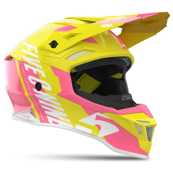 Casque de Snowcross Atmosphere Rose/Jaune, côté droit