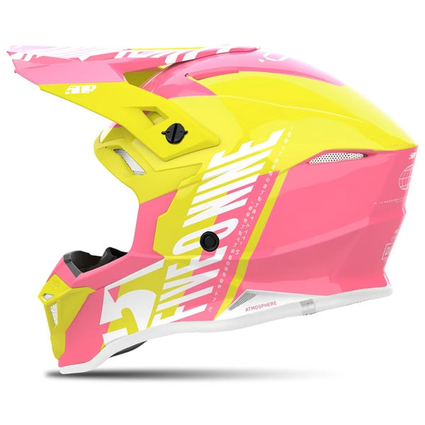 Casque de Snowcross Atmosphere Rose/Jaune, côté gauche