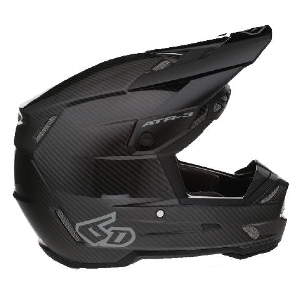 Casque de Motocross ATR-3Y Solid Carbone Junior Noir