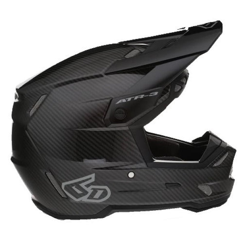 Casque de Motocross ATR-3Y Solid Carbone Junior Noir