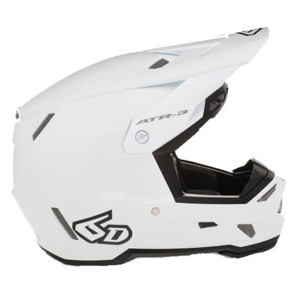 Casque de Motocross ATR-3Y Solid Carbone Junior Blanc