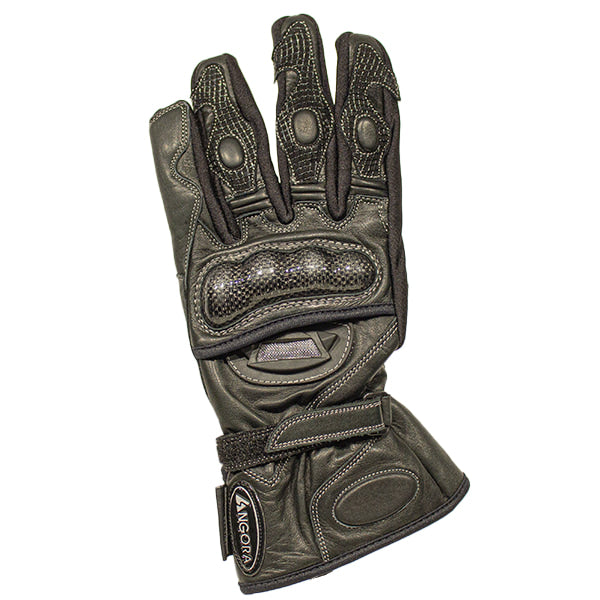 Gants de Moto 80 Angora noir, dessus gauche