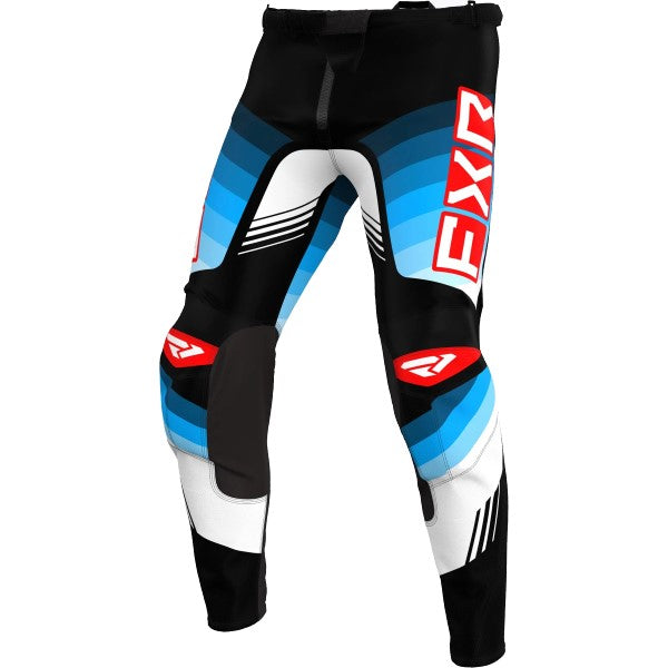 Pantalon de Motocross Clutch Pro FXR Bleu/Blanc/Rouge de devant