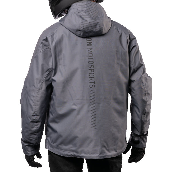 Manteau Imperméable de Moto PDX3 Gris, arrière