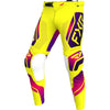 Pantalon de Motocross Podium Relay Mauve/Jaune de face
