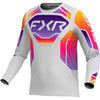 Chandail de Motocross Podium Relay Blanc/Mauve de face