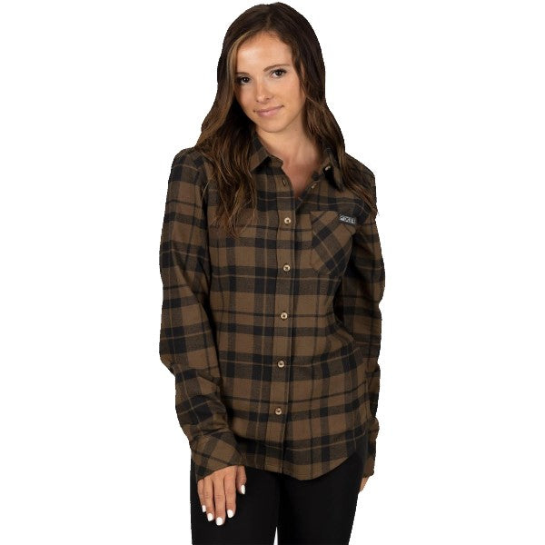 Chemise Flanelle Timber Femme Brun Foncé 